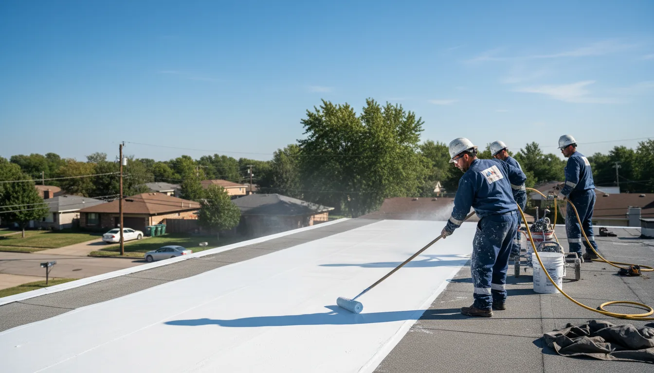 Commercial roof coating in Saratoga, TX near me